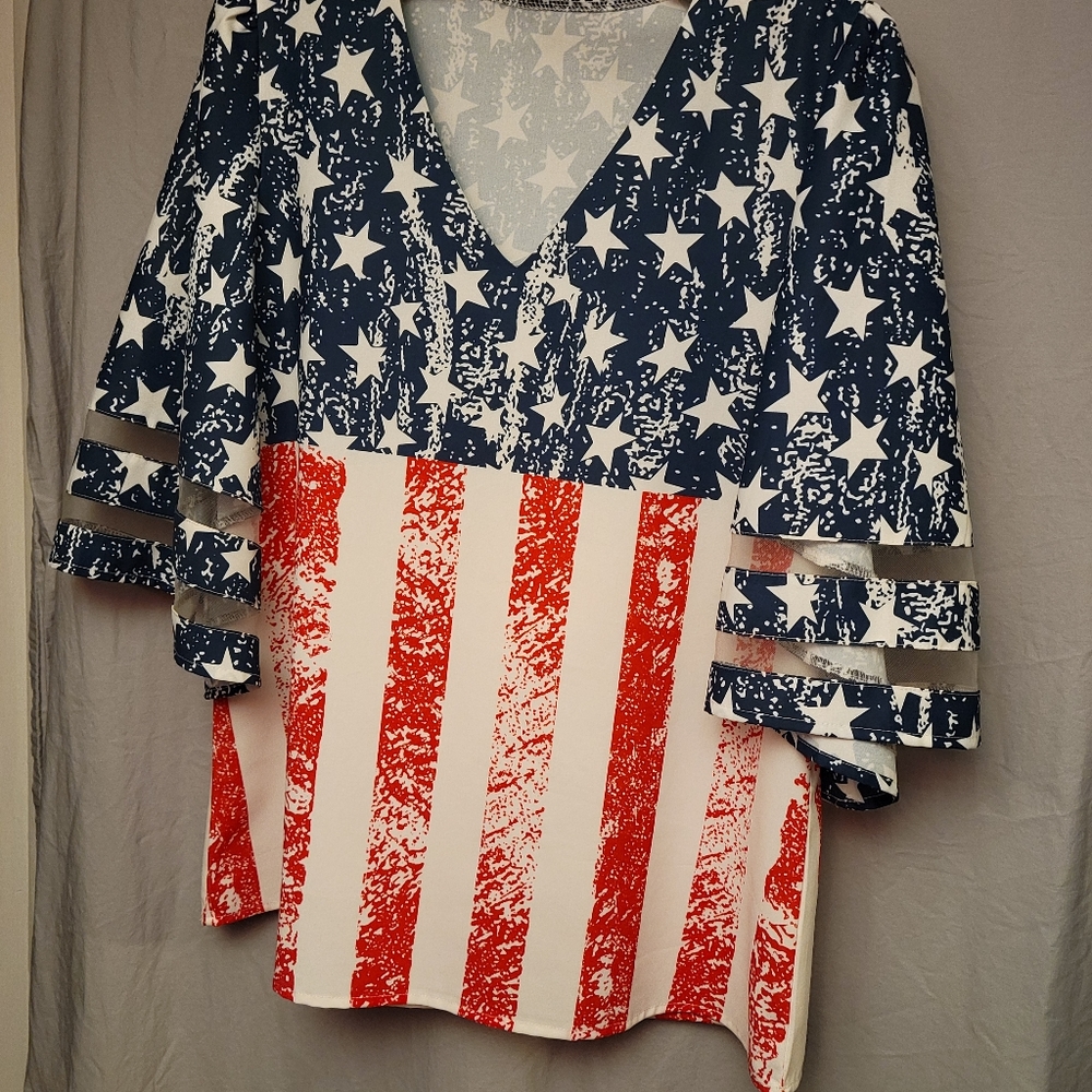 Womens patriotic top